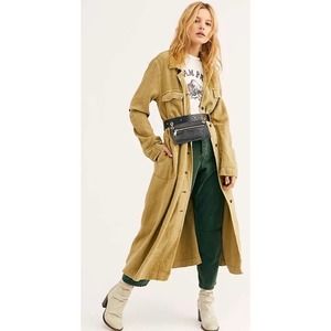 Free People Rainz Duster Green Large